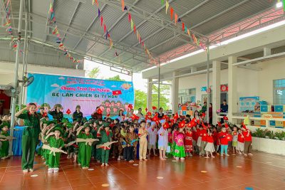 HOẠT ĐỘNG TRẢI NGHIỆM “BÉ LÀM CHIẾN SĨ TÍ HON” CHÀO MỪNG KỶ NIỆM NGÀY THÀNH LẬP QUÂN ĐỘI NHÂN DÂN VIỆT NAM 22/12